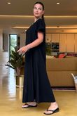Made in Italy Summer Oscar Pure Cotton T Shirt Dress Black /20 =